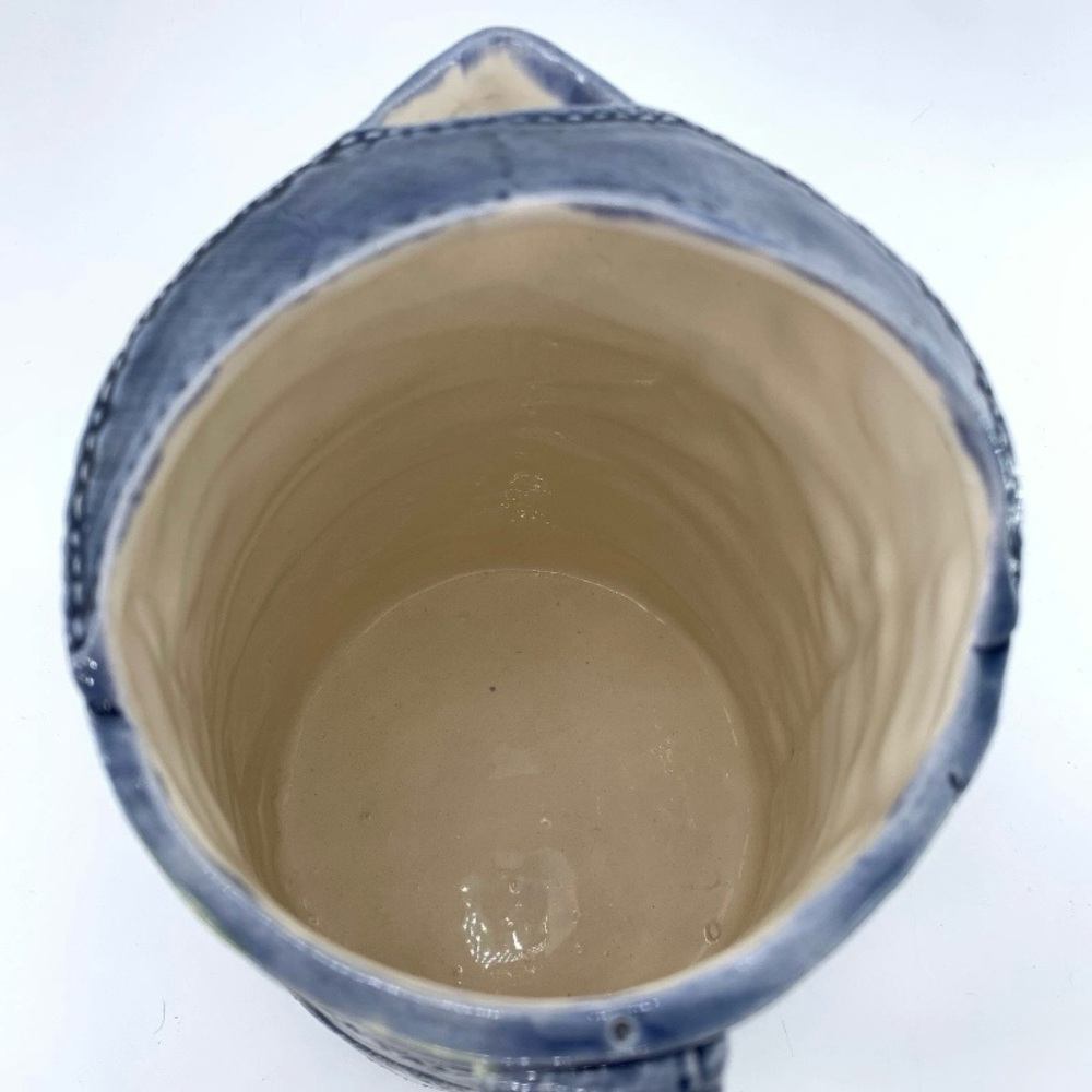 Vintage Sittre Blue Jean Ceramic Pitcher 9” Novelty - Picture 10 of 13